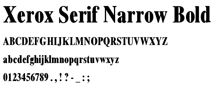 Xerox Serif Narrow Bold font